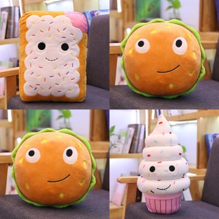 Bộ sưu tập đồ chơi sang trọng thực phẩm hoạt hình đáng yêu với xúc xích Hamburger bỏng ngô Khoai tây chiên Kem và gấu bông