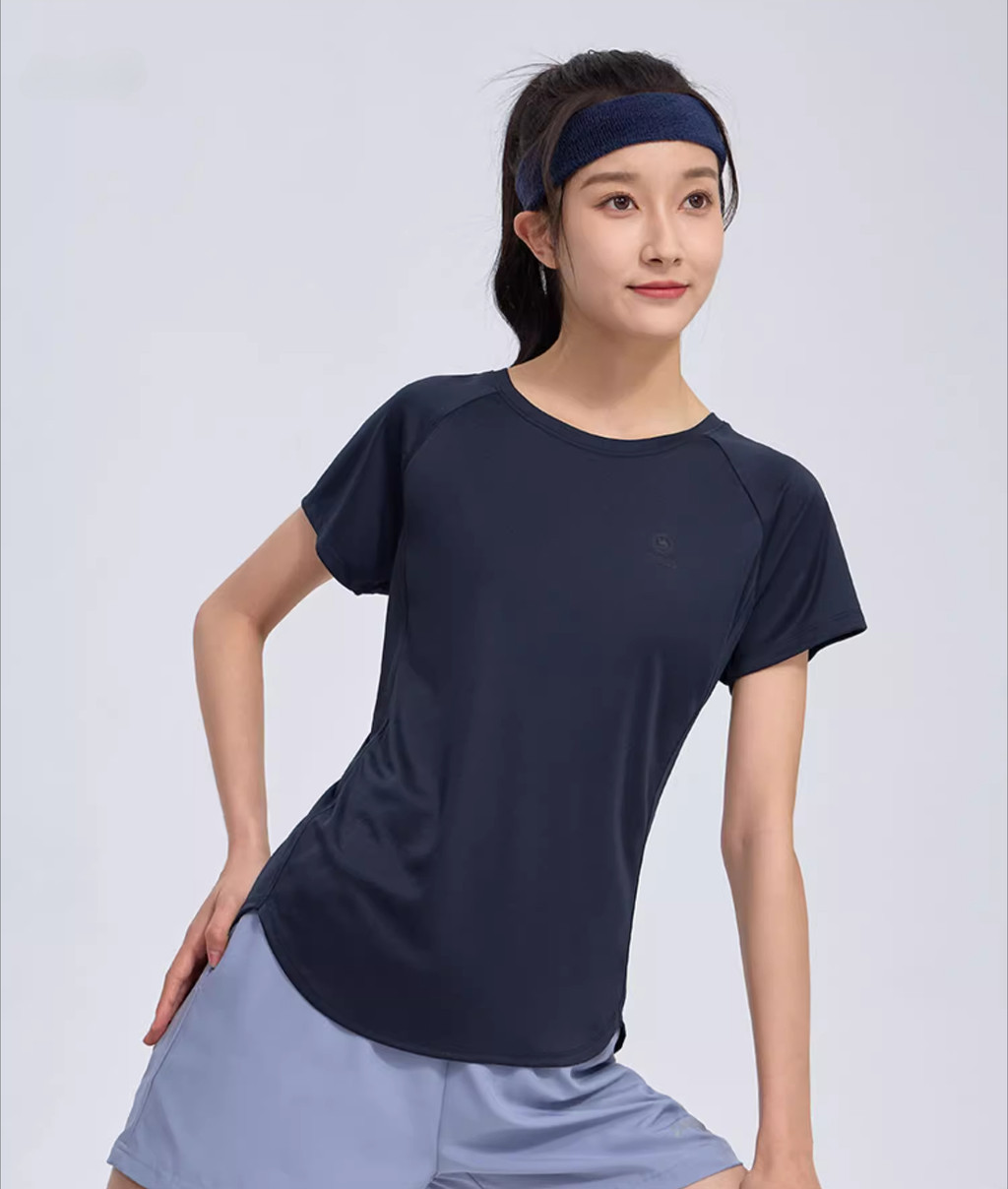 Mô tả Camel CROWN Thể Thao Nhanh Khô Áo Thun Nữ Chống Nắng Tay Ngắn Chạy Bộ Thể Dục Quần Áo Thoáng Khí Top - 4