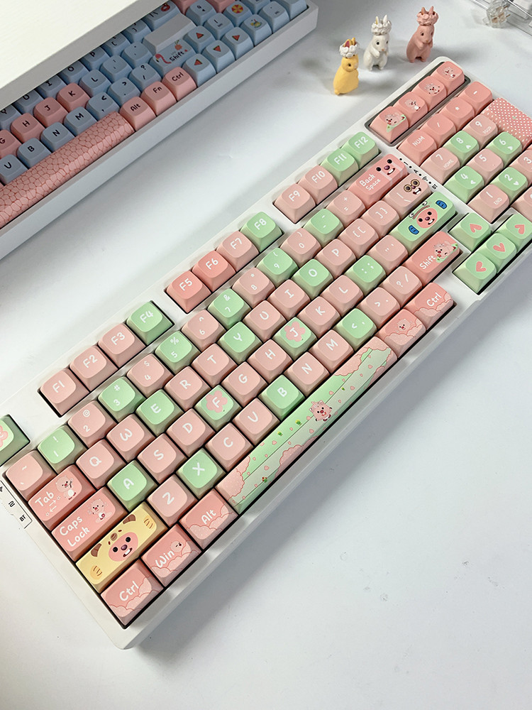 Loopy Pink Keycap XDA / MDA Profile PBT Thuốc nhuộm năm mặt Thăng hoa ...