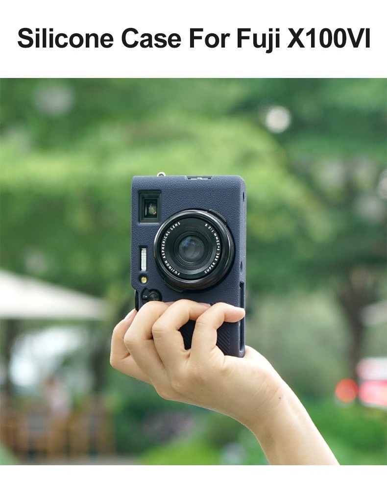 Ốp Lưng Mềm TPU Fujifilm X100VI Vỏ Camera Silicon Dây Đeo Tay Retro Fuji  X100 Mark6 Bảo Vệ Toàn Thân Vỏ