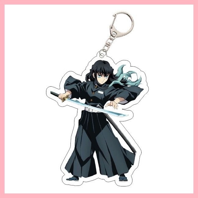 Móc Khóa Mặt Dây Chuyền Demon Slayer Tokitou Muichirou Demon Slayer Kasumizhu Tokitou Muichiro Móc Khóa Hai Mặt Acrylic Hoạt Hình Dễ Thương Gửi Bạn Bè Schoolbag Mặt Dây Chuyền