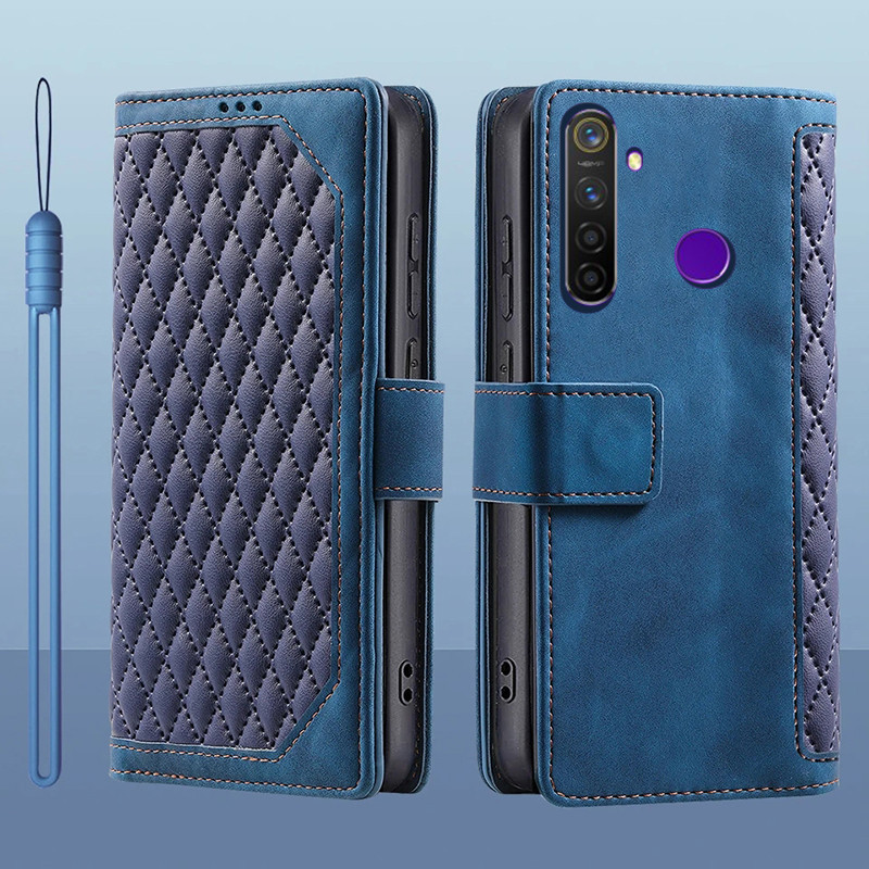 Dành Cho OPPO Realme 5 5i C3 C3i Da Lật Đựng Thẻ Sách Ví Đứng Bảo Vệ Toàn Diện Ốp Lưng Cho OPPO Realme 5 Pro Vỏ Điện Thoại