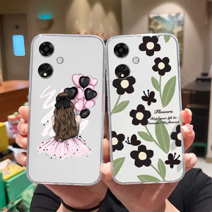 Ốp Điện Thoại Cho OPPO A2M (5G) Đơn Giản Phong Cách Chống Sốc Trong Suốt TPU Vỏ Silicon Mềm Nhẹ Bảo Vệ Mặt Sau Vỏ Mới