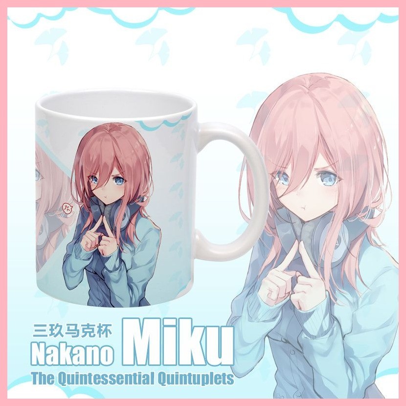 Cốc Nakano Itsuki Cốc Nakano Ichika Năm Bằng Hoa Cưới Anime Hàng Hóa Cốc Nước Hai Chiều Nakano Miku Itsuba Itsuki Atsuba May Mug Nino Miku Yotsuba Itsuki