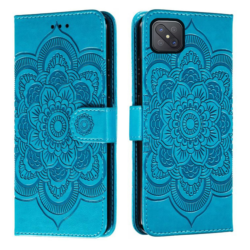Ốp Điện Thoại Da Hoa Emboss Cho OPPO A93 2020 4G A92S 5G Reno 4 Reno4 PRO Lite 4F 4Z F17 PRO Ví Lật Sách Bao Funda