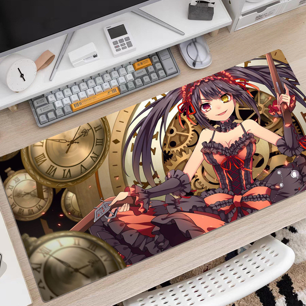 Tokisaki Kurumi Mousepad Cao Su XXL Hoạt Hình Anime Chơi Game Miếng Lót Bàn Phím Chuột Thảm Để Bàn Thảm Phụ Kiện Cho PC Chuột Thảm