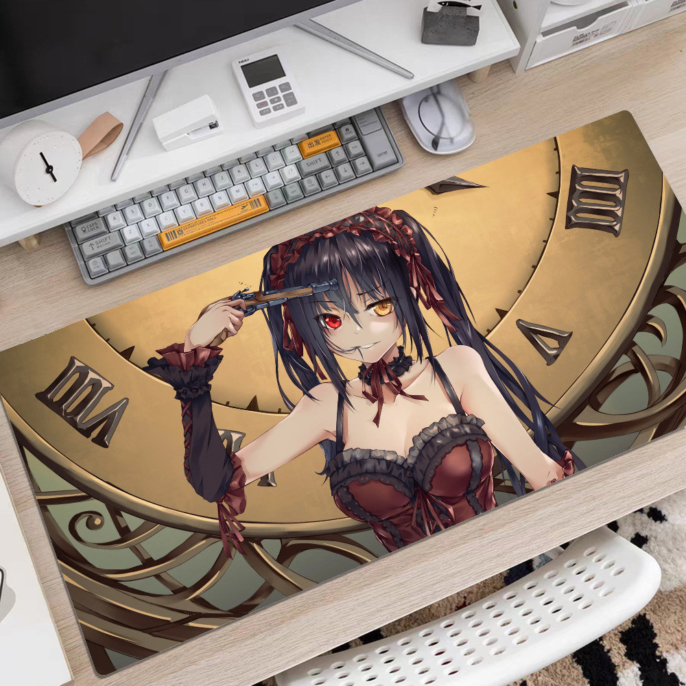 Tokisaki Kurumi Mousepad Cao Su XXL Hoạt Hình Anime Chơi Game Miếng Lót Bàn Phím Chuột Thảm Để Bàn Thảm Phụ Kiện Cho PC Chuột Thảm
