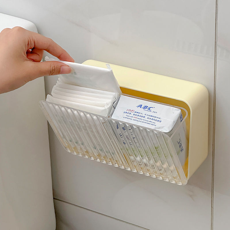 Băng Vệ Sinh Hộp Bảo Quản Chuyên Dụng Vệ Sinh Dì Khăn Bảo Quản Dụng Cụ Tiện Dụng Treo Tường Tampon Hộp Sắp Xếp Lưu Trữ