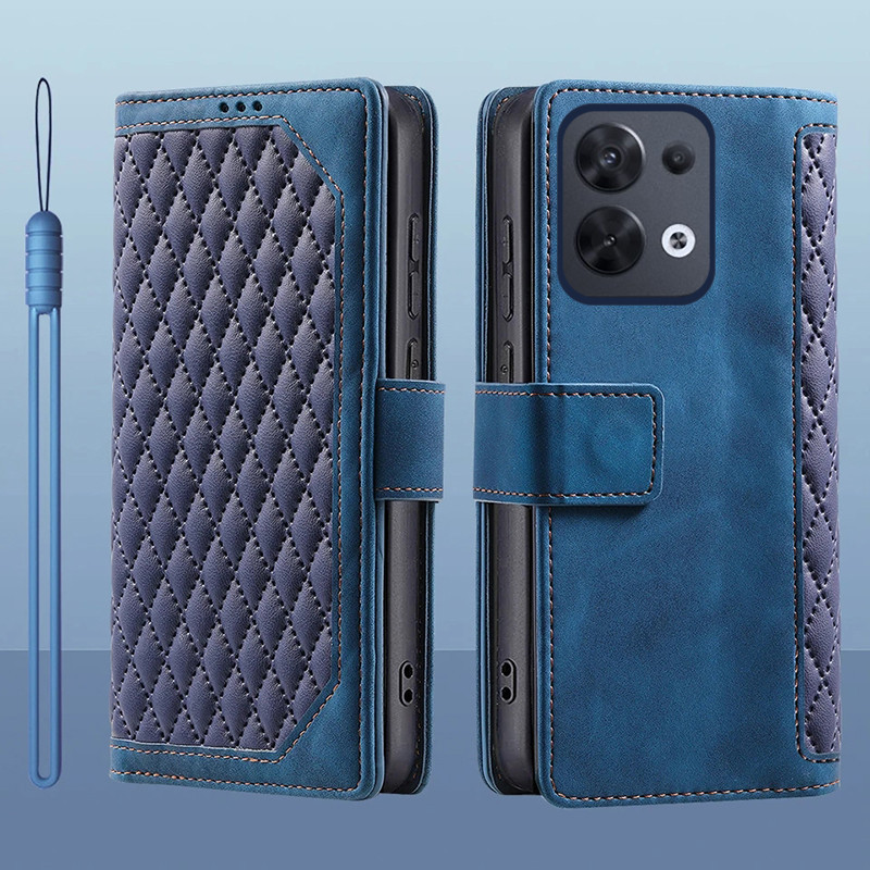 Dành Cho OPPO Reno8 Reno9 Pro 5G Lật Da Đựng Thẻ Sách Ví Đứng Bảo Vệ Toàn Diện Ốp Lưng Cho OPPO Reno 8 9 Pro 5G Vỏ Điện Thoại