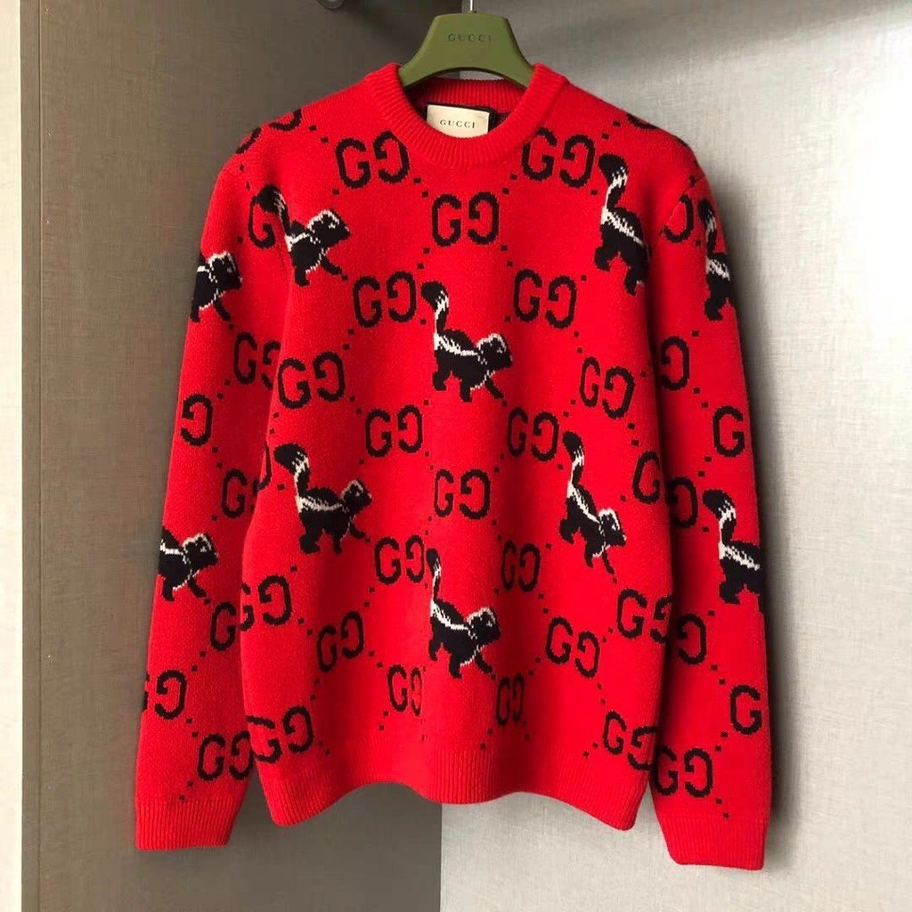Gucci Mới Dệt Kim Toàn Thân Áo Len Dành Cho Nam Nữ Có Chữ Logo Jacquard ...