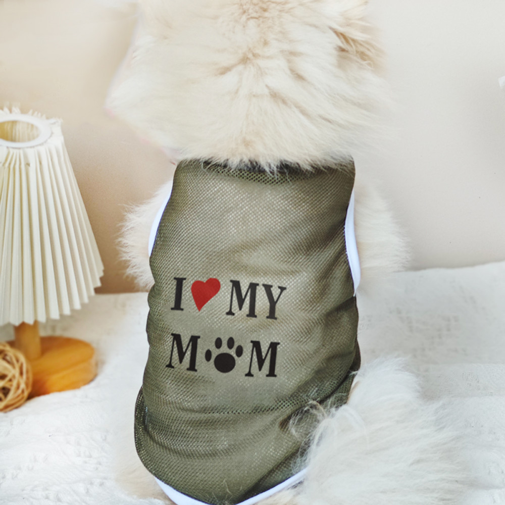 ✨ Hàng MỚI ✨ S-2xl Love Mom In hình chó Top Quần áo chó thời trang và thoải mái