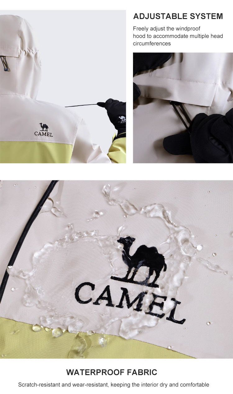 Mô tả Áo khoác ngoài trời CAMEL CROWN dành cho nữ áo khoác đơn sốc chống gió và chống thấm nước - 10