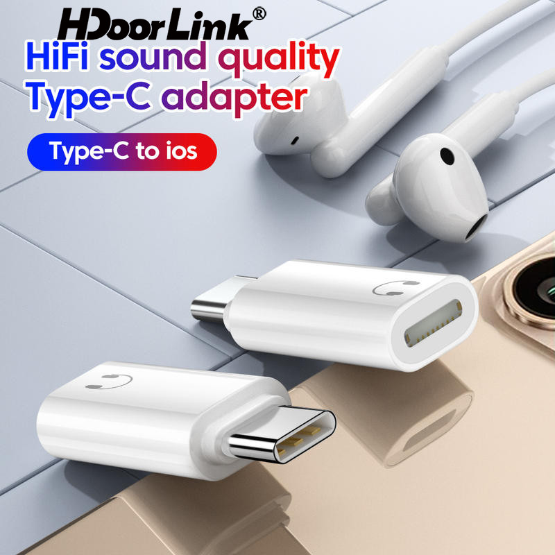 Mô tả Bộ chuyển đổi âm thanh tai nghe HdoorLink Type C sang IOS 16 15 USB C Nam sang IOS Nữ Bộ chuyển đổi tai nghe - 1