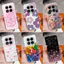 Ốp điện thoại Cho Redmi Note 14 Pro 4G 5G Họa Tiết Hoa Hoạt Hình Dễ Thương Siêu Mỏng Trong Suốt Vỏ Silicon Mềm Ốp điện thoại Cho RedmiNote14Pro 4G 5G Vỏ Bảo Vệ Capa