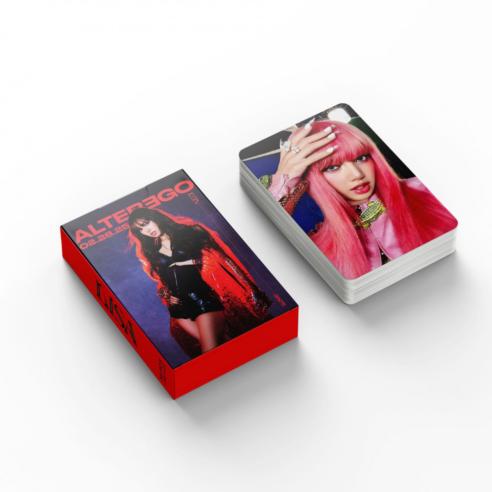 Blackpink Linxx 55 CÁI BLACK PINK LISA Solo Album LOMO Thẻ Photocards Holographic Bộ sưu tập quạt Thẻ hỗ trợ K-Pop Hàng hóa Bộ sưu tập