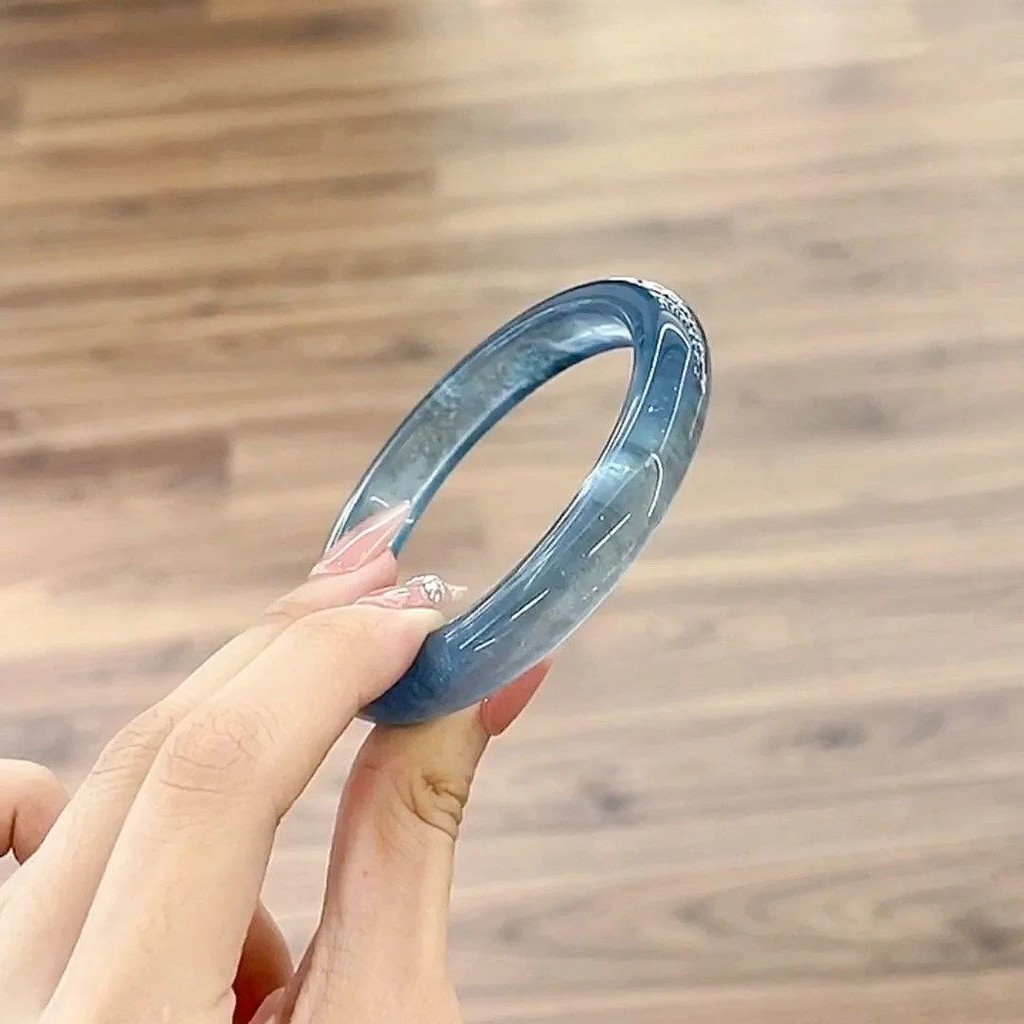 Vòng tay nữ 58mm Vòng tay giả ngọc trắng Vòng tay hình tròn trơn bán chạy