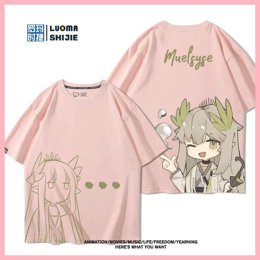 Áo thun ngắn tay Arknights Arknights Muelsyse Tomorrow 's Ark Muelsyse Dr. Trò chơi Muelsyse Hàng hóa Celia Casual ngắn tay Cotton t