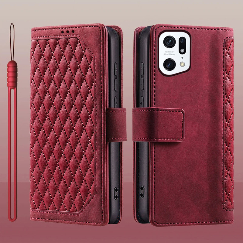 Dành Cho OPPO Find X5 Pro Lật Da Đựng Thẻ Sách Ví Đứng Bảo Vệ Toàn Diện Cho OPPO Find X5 X 5 Pro Vỏ Điện Thoại