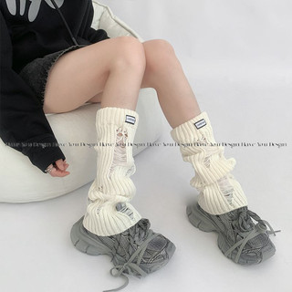 Thu Đông Tất Nữ Nhật Bản Hot Girl Văn Hóa Châu Á Rách Chân Bao y2k Phong Cách Thiên Niên Kỷ Trắng Cọc Tất Nữ