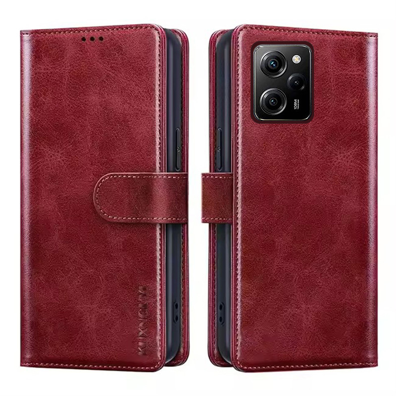 Ví đựng điện thoại cho Xiaomi Poco X5 X4 X3 Pro GT 5G NFC có ngăn đựng thẻ Vỏ chống sốc bằng da lật từ tính