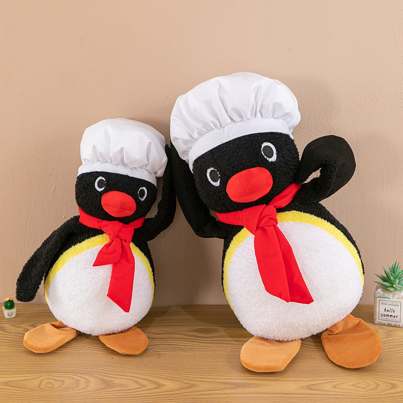 Đầu Bếp Quyến Rũ Pingu Chim Cánh Cụt Thú Nhồi Bông Mềm Sang Trọng Đồ Chơi Quà Tặng Hoàn Hảo Trẻ Em Cho
