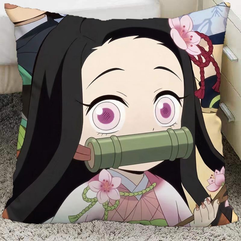 Gối Demon Slayer Tomioka Nezuko Zenitsu shinobu Kamado Nezuko Demon Slayer Anime Ngoại Vi Gối Ký Túc Xá Ngủ Gối Đệm Hai Mặt Có Thể Được Tùy Chỉnh Lõi Miễn Phí