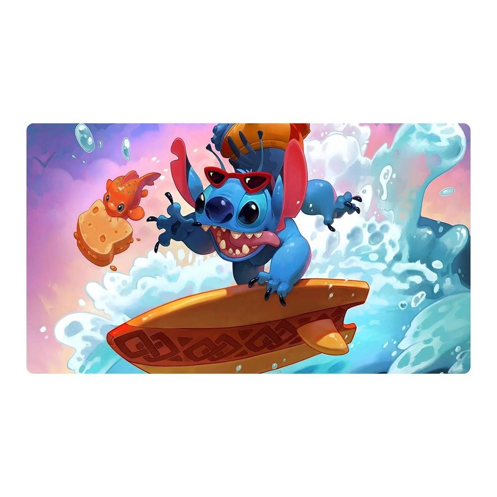 Thảm chơi Lorcana Thảm chơi game TCG 24x14 inch tương thích, Thảm chơi cao su chống trượt và miếng lót chuột