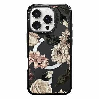 Retro Florals Time Không Dây Từ Tính Ốp Lưng Sạc Tương Thích Cho IPhone11 12 13 14 15 16 Pro Max Cover 16 PLUS Silicon Mềm Trong Suốt Ốp Lưng Chống Sốc