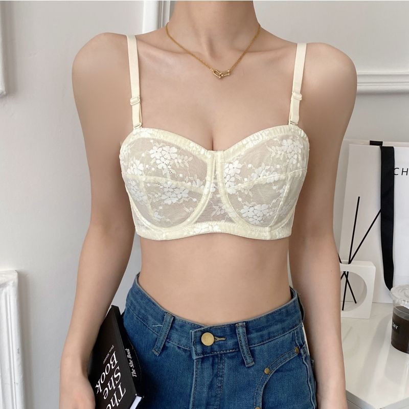 Siêu Mỏng Nữ Không Có Bọt Biển Mềm Áo Ngực Thép Vòng Đẩy Lên Thanh Niên Cô Gái Quần Lót Nữ Bralette Quần Lót