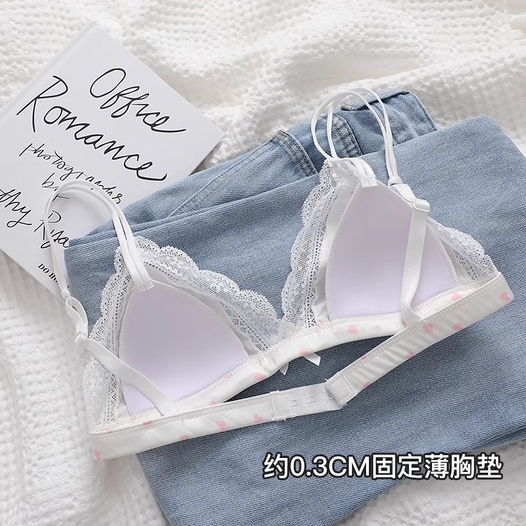 Siêu Mỏng Nữ Mềm Áo Ngực Không Dây Nhỏ Ngực Thanh Niên Cô Gái Quần Lót Ren Gợi Cảm Quần Lót Nữ Bralette