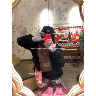 Have u desgin Winter Original Handmade Bow Dệt kim Găng tay ấm áp sang trọng