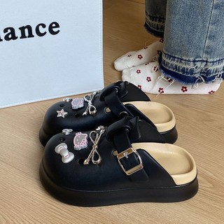 Bạc Ballet KT Cat Hole Giày Nữ 2025 Phong Cách Mới Đế Dày Birkenstock Ngón Chân Dép Nữ Giày Sandal Bên Ngoài Nữ