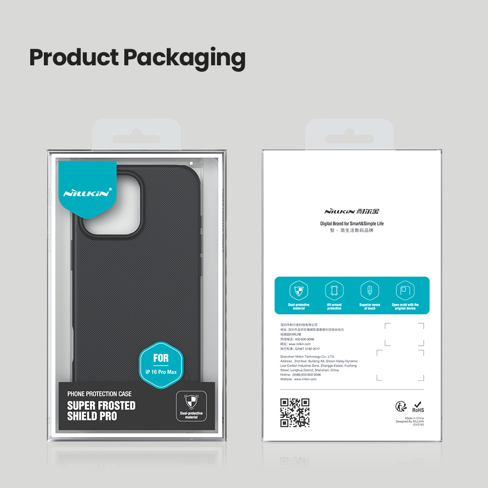 Mô tả Ốp điện thoại Nillkin Shield Pro Cho iPhone 16 Pro Max 16 Plus 15 Pro 14 13 Pro Max Ốp điện thoại Chống Vân Tay Chống Sốc Ốp điện thoại - 5