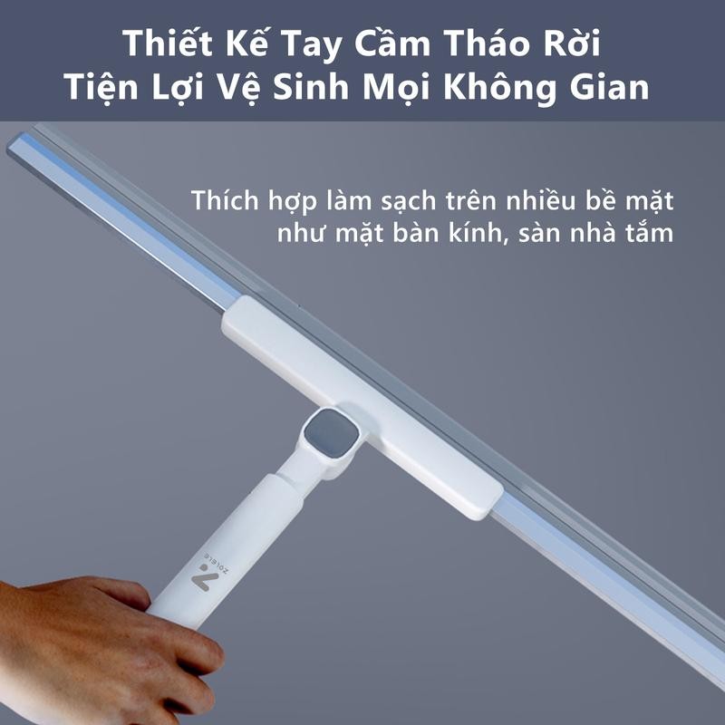 Mô tả Cây gạt nước sàn nhà tắm ZOLELE C2 thanh gạt 50cm đầu xoay 180 - Chính Hãng - 6