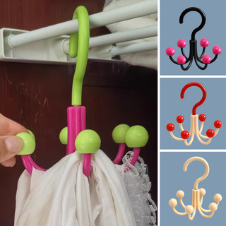 Túi và áo khoác Móc treo sáu móng vuốt có móc đảo ngược để sắp xếp không gian tủ quần áo