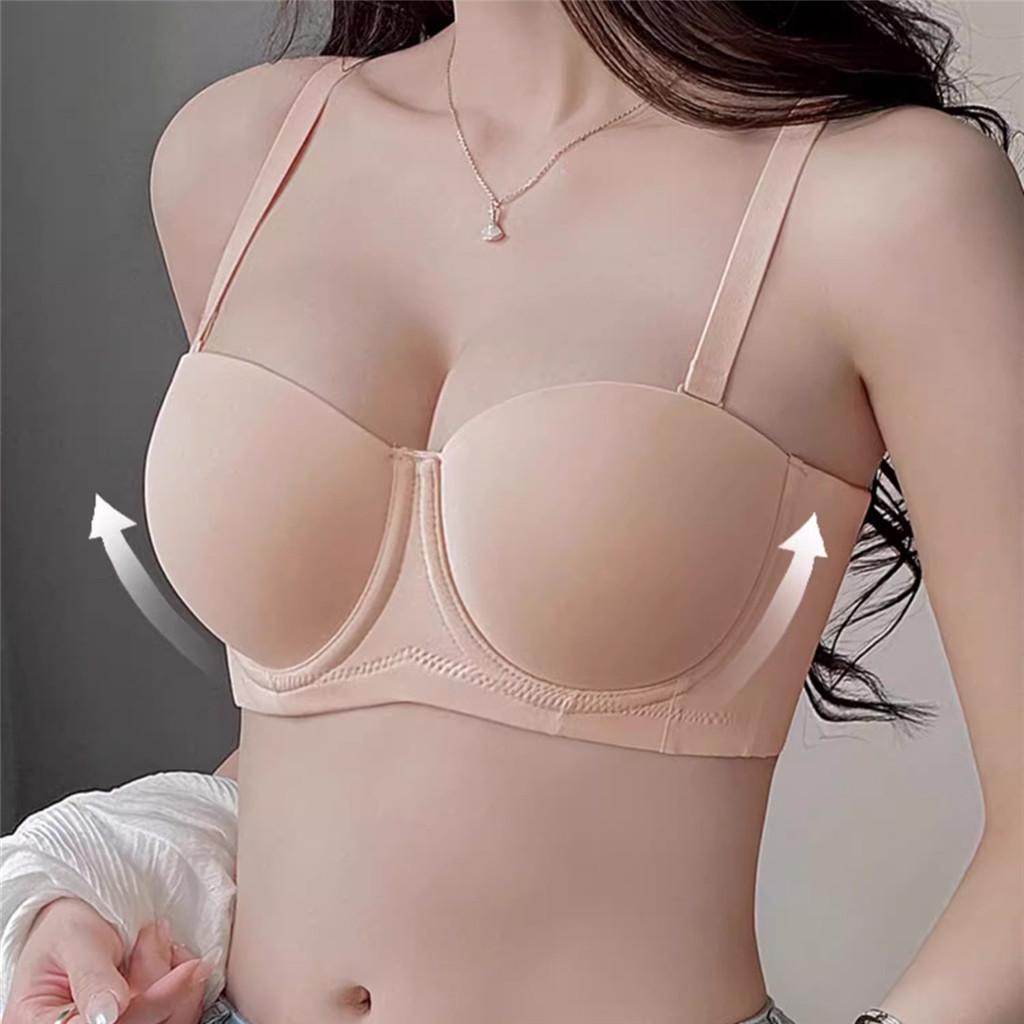 [Phong cách mới] Áo ngực xốp mỏng mềm mại dành cho nữ Đồ lót quây chống trượt Quần lót nữ thanh niên Vòng thép Bralette Đồ lót nữ