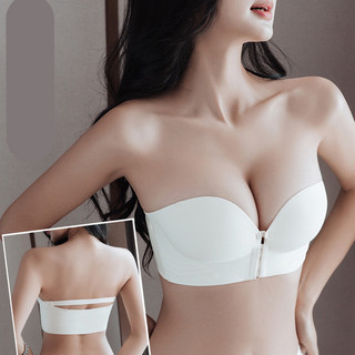 Áo ngực nữ chống trượt, không dây, mút dày, tháo rời, nâng ngực, mềm mại, quây gợi cảm