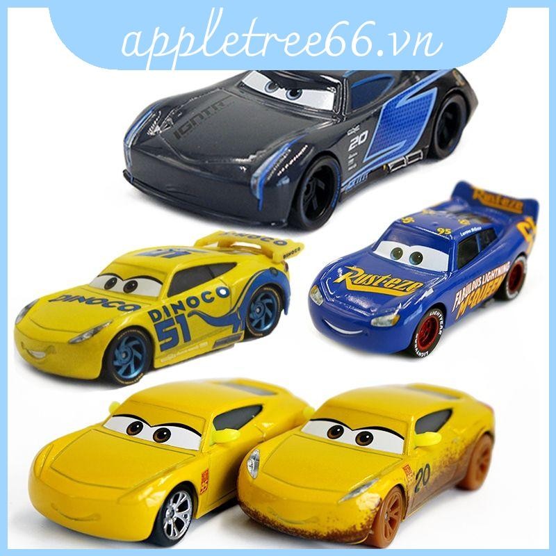 3 Xe sưu tập Champion Mcqueen Black Storm Jackson 51 Race Car Hợp kim