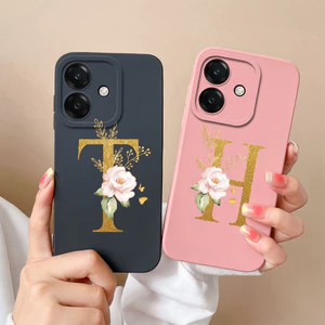 Ốp Điện Thoại Cho Oppo A3x 4G 5G Thời Trang Chữ Hoa Lỏng Vỏ Silicon Cho OppoA3x OppoA 3x 4G 5G Cảm Giác Cao Cấp Cặp Đôi Ốp Lưng Capa