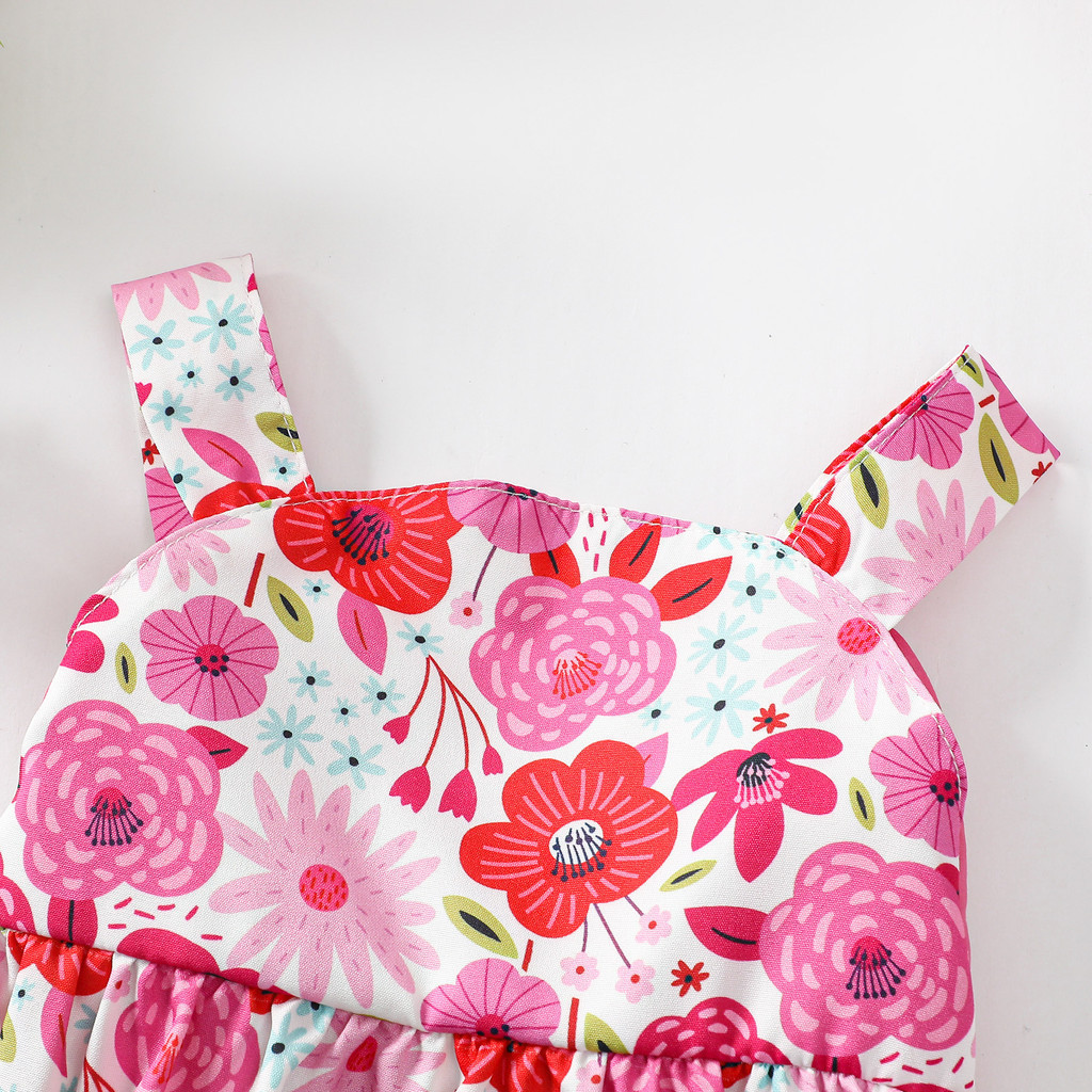 Mô tả 0-3years Ternos Cho Trẻ Em Bé Gái Bộ 2 Chiếc Không Tay Có Mũ In Hoa Váy Cho Bé Ngoài Trời ootd Mùa Hè Phong Cách Thanh Lịch - 4