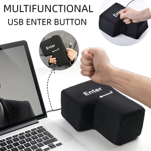 Usb Big Enter Nút Chìa Khóa Cho Văn Phòng Tại Nhà Gối Giảm Căng Thẳng Đầu Vào USB Lớn Máy Tính Thông Gió Gối Mềm Văn Phòng Đồ Chơi Giảm Căng Thẳng