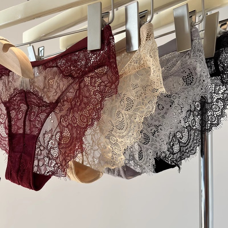 Bộ Áo Ngực Ren Nữ + Quần Lót Ngực Nhỏ Mềm Mại Không Dây Đồ Lót Mỏng Cốc Quần Lót Thanh Niên Cô Gái Bralette
