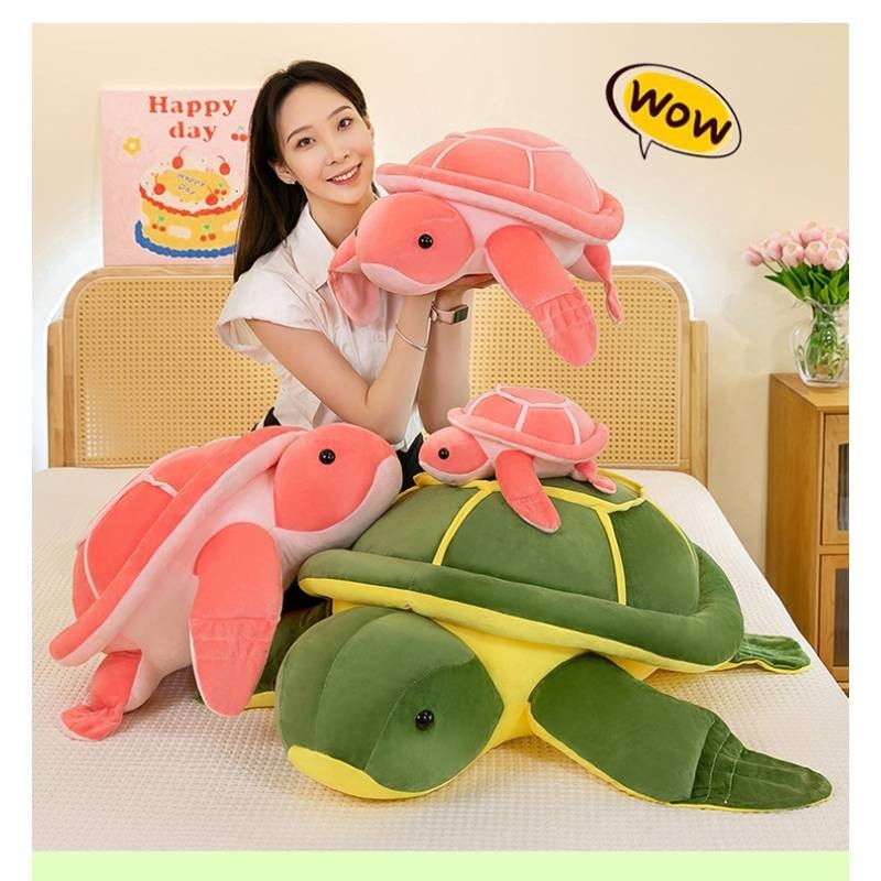 Lovable Rùa Xanh Plushie Ôm Gối Pp Cotton Đầy Biển Rùa Đồ Chơi Nhồi Bông