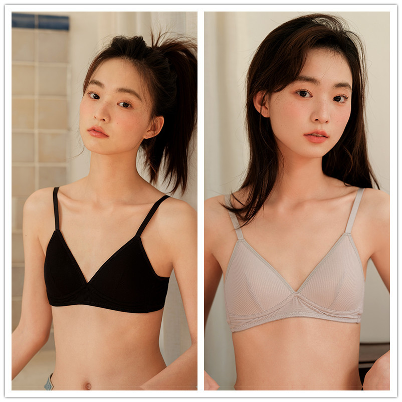 Đồ lót không dây nữ xốp mỏng áo ngực cotton mềm mại thoải mái