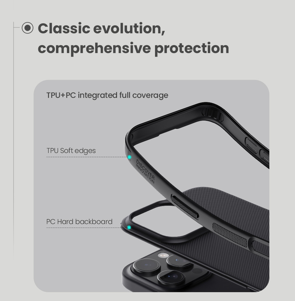 Mô tả Ốp điện thoại Nillkin Shield Pro Cho iPhone 16 Pro Max 16 Plus 15 Pro 14 13 Pro Max Ốp điện thoại Chống Vân Tay Chống Sốc Ốp điện thoại - 4