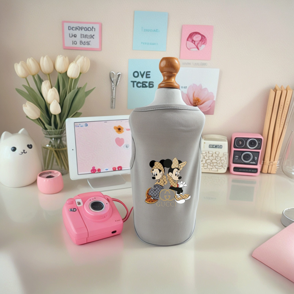 Áo Vest Thú Cưng Họa Tiết Chuột Hoạt Hình, Máy Có Thể Giặt Được, Thoải Mái Và Thoáng Khí Quần Áo Thú Cưng Không Tay Cho Mùa Xuân Hè, Thích Hợp Cho Chó Nhỏ Và Vừa Mèo