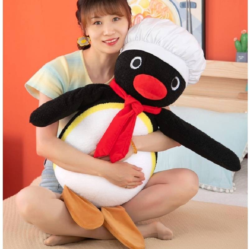 Đầu Bếp Quyến Rũ Pingu Chim Cánh Cụt Thú Nhồi Bông Mềm Sang Trọng Đồ Chơi Quà Tặng Hoàn Hảo Trẻ Em Cho
