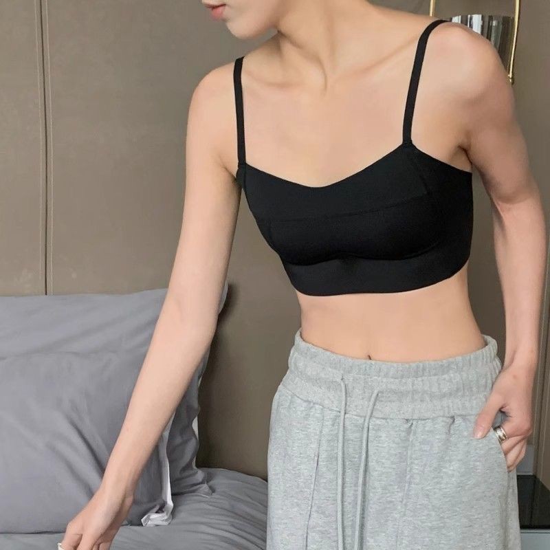 Pháp Ống Top Sling Quần Lót Nữ Liền Mạch Mỏng Nhỏ Ngực Tập Hợp Chống chói Quấn Ngực Một Mảnh Đẹp Lưng Áo Ngực