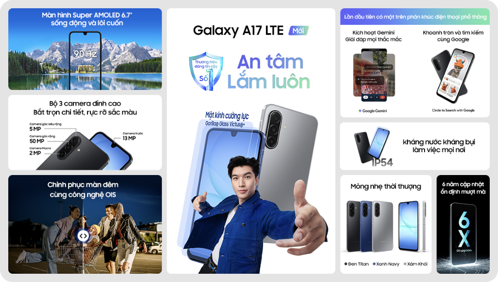 Điện Thoại Samsung Galaxy A17 LTE 8GB/128GB – ảnh mô tả chi tiết 4