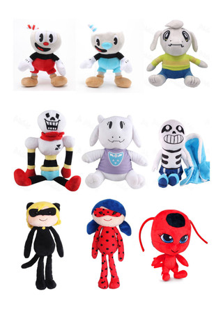 Bộ sưu tập 10 Inch Cuphead và Mugman sang trọng với vải dày và nhân vật sống động như thật